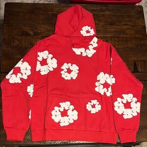 Denim Tears Red Floral Hoodie